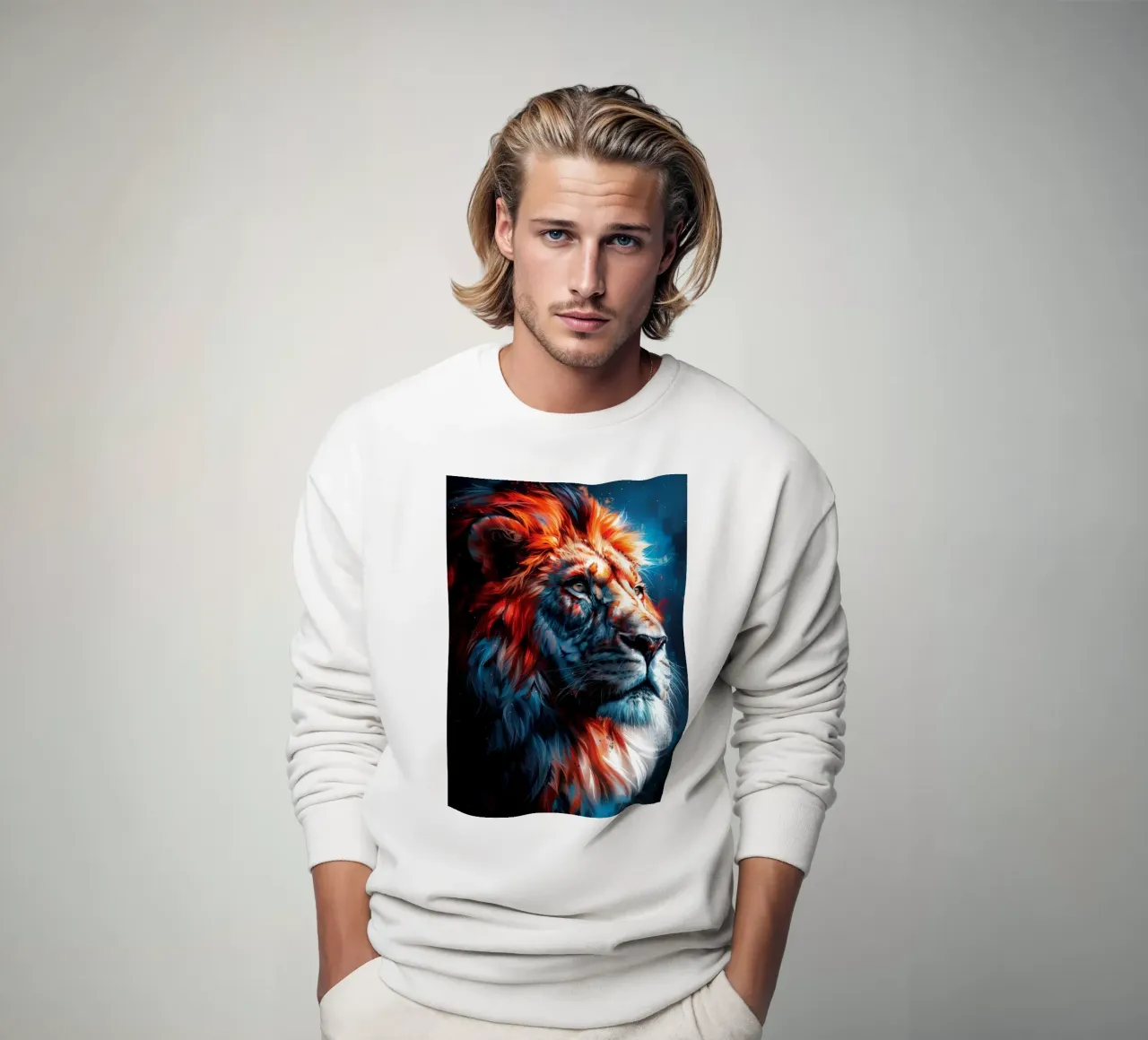 Re Leone felpa da Lionmixart