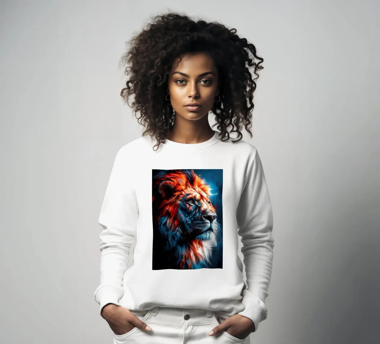 Re Leone felpa da Lionmixart