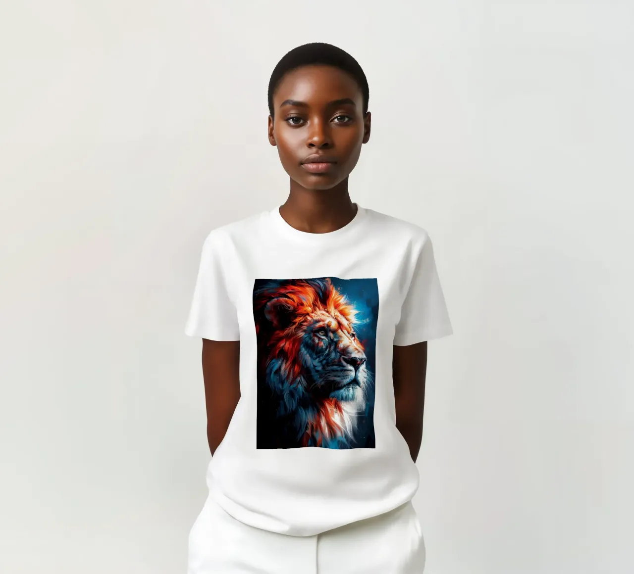 Re Leone t-shirt da Lionmixart