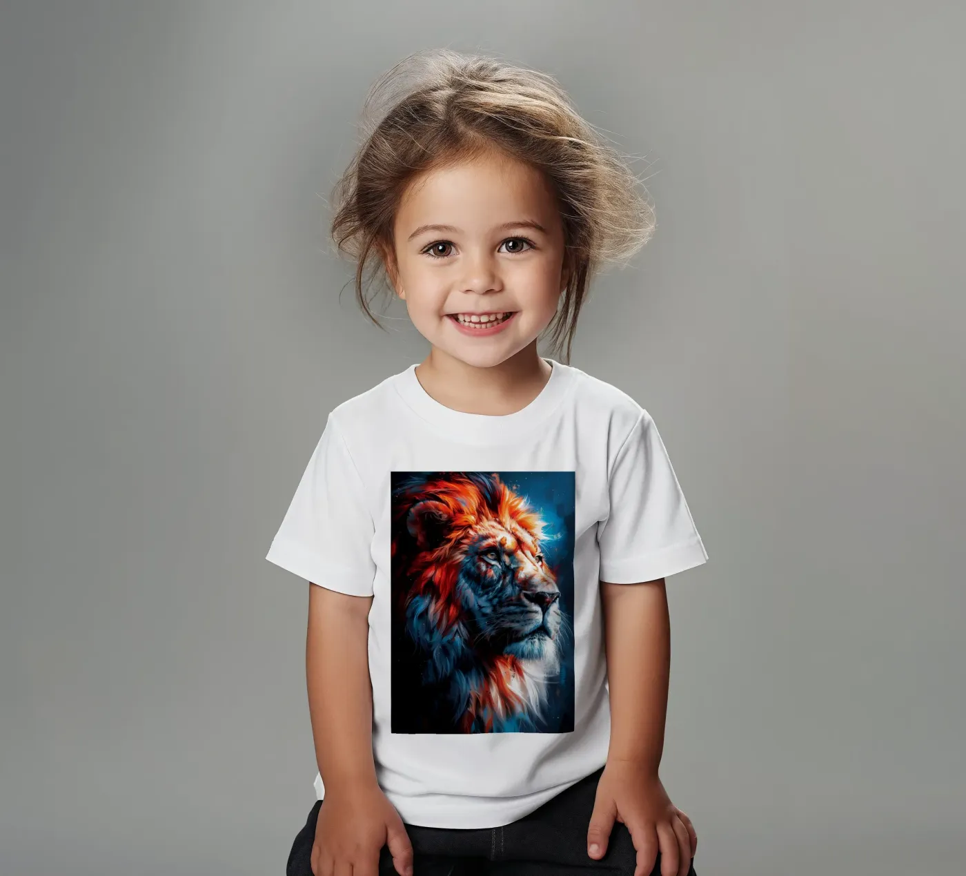 Re Leone t-shirt bambini da Lionmixart