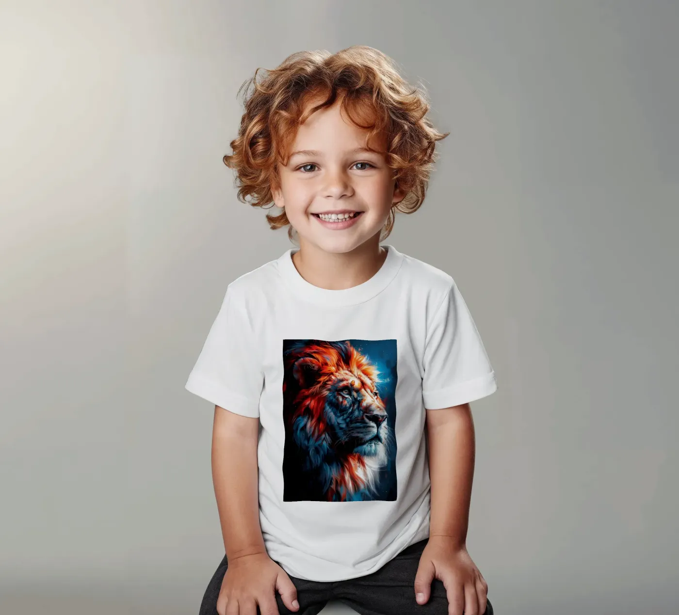Re Leone t-shirt bambini da Lionmixart