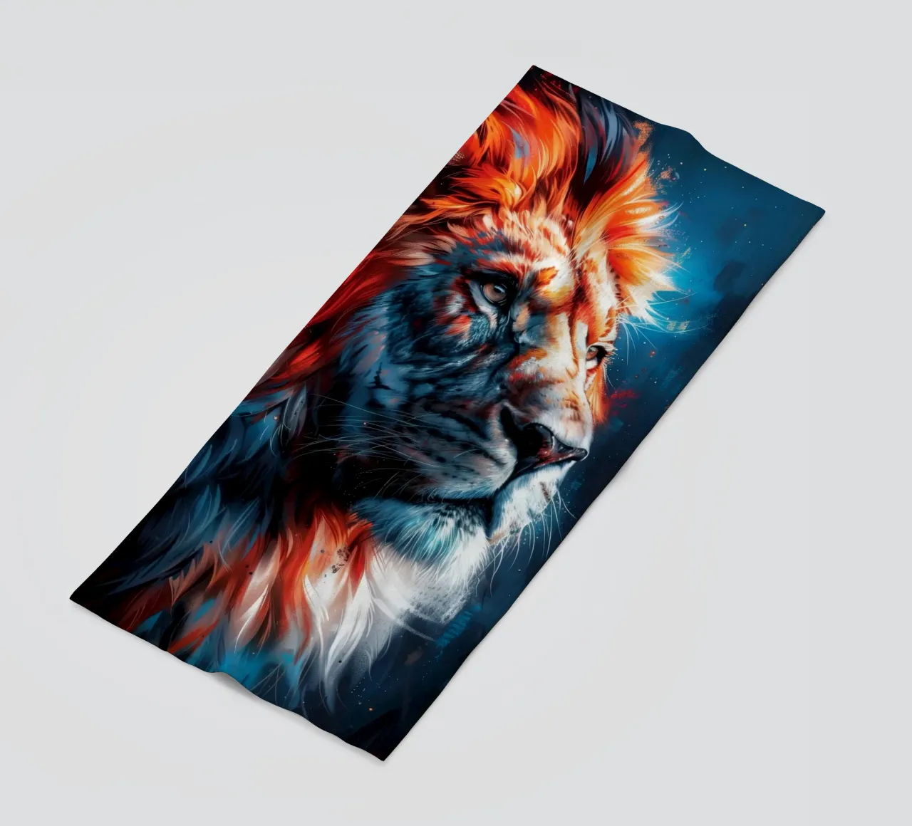 Re Leone telo mare da Lionmixart