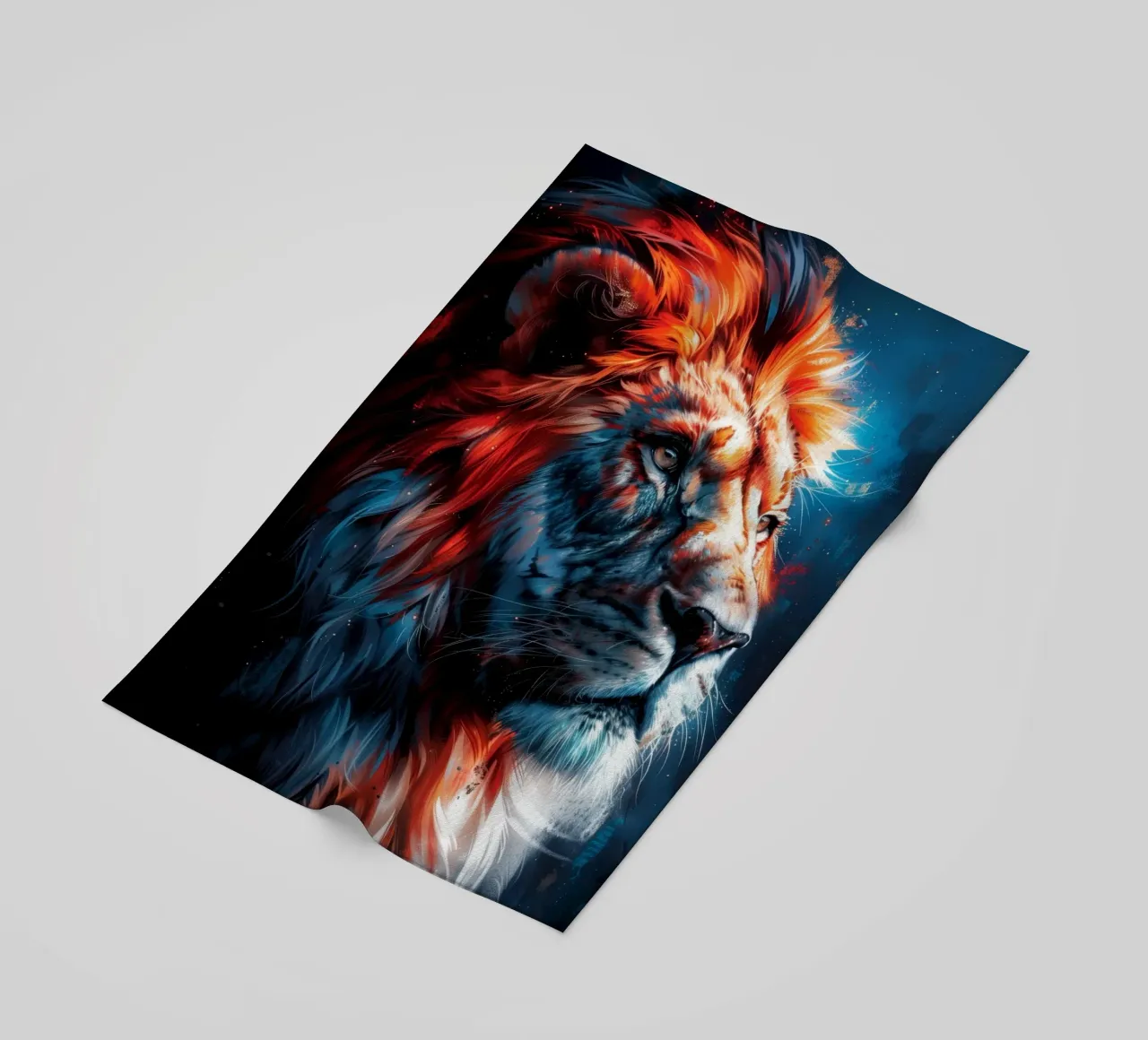 Re Leone telo mare da Lionmixart