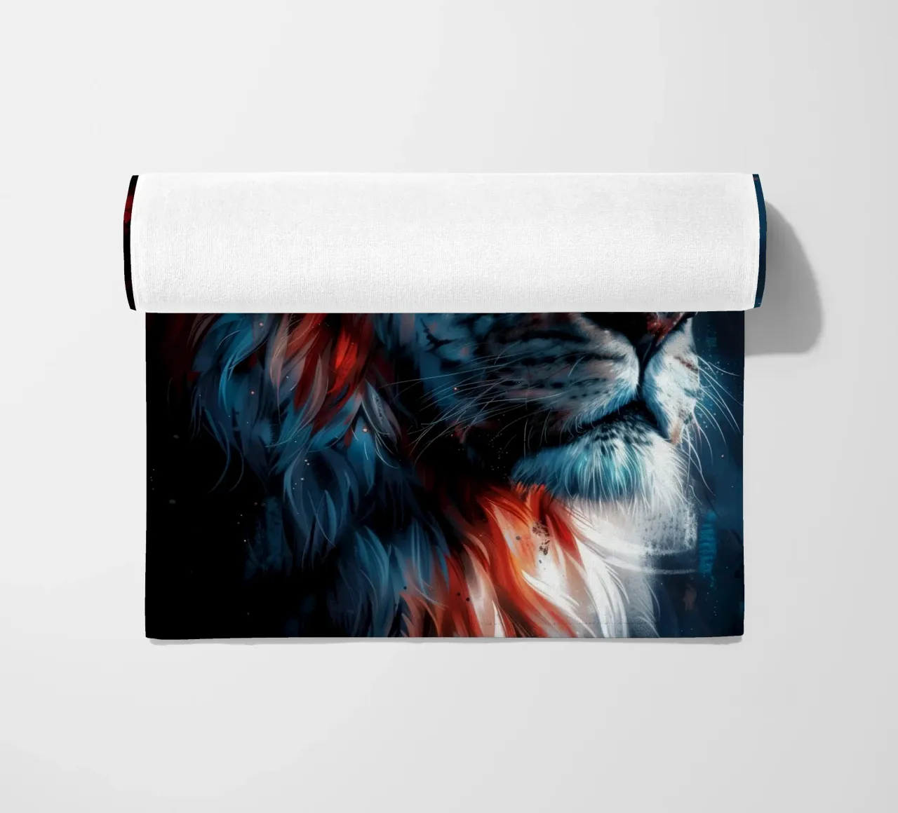 Re Leone telo mare da Lionmixart