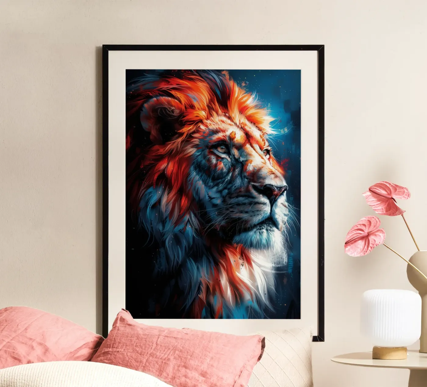 Re Leone poster da Lionmixart