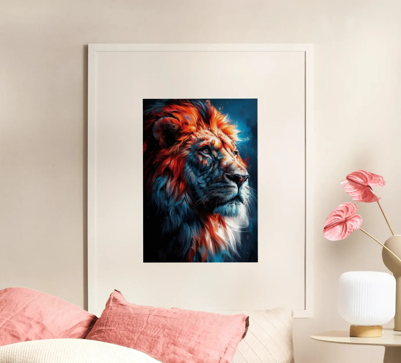 Re Leone poster da Lionmixart