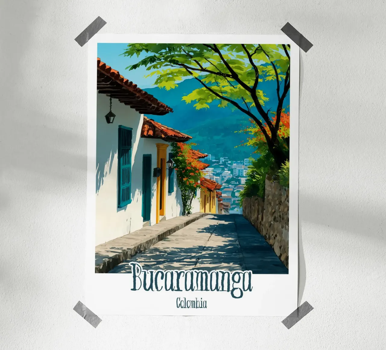 Affiche Bucaramanga, Colombie poster con telaio in plastica da Frame the World