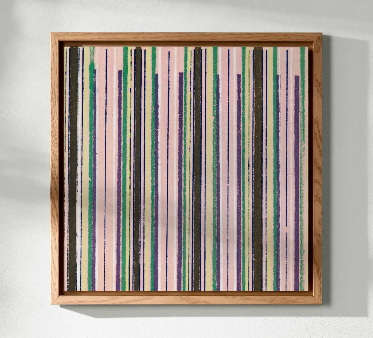 Vintage woodblock print of Japanese textile stripes alluminio dibond da vintageshop