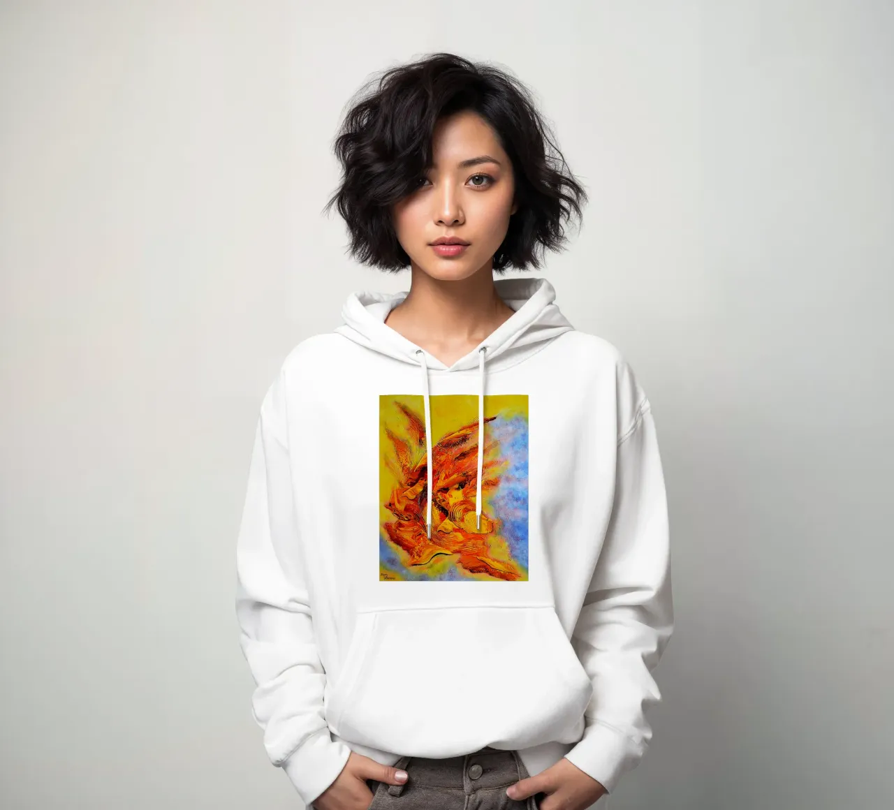 HEAVENLY ABSTRACT sudadera con capucha de Thierry Vobmann Abstract painting