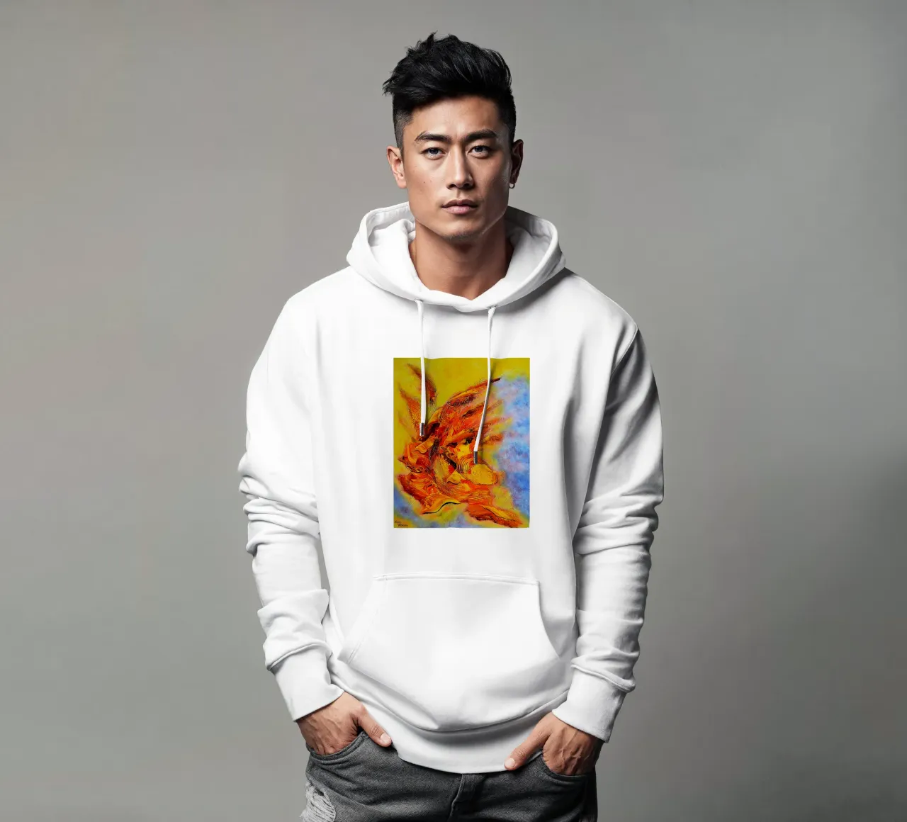 HEAVENLY ABSTRACT sudadera con capucha de Thierry Vobmann Abstract painting