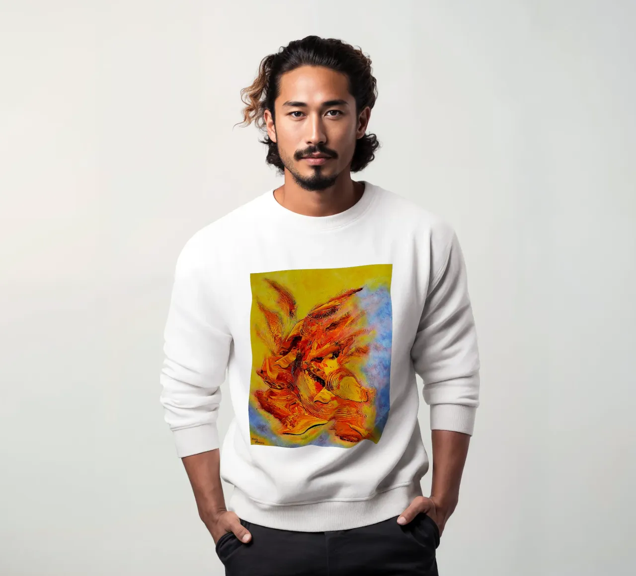 HEAVENLY ABSTRACT Sweatshirt von Thierry Vobmann Abstract painting