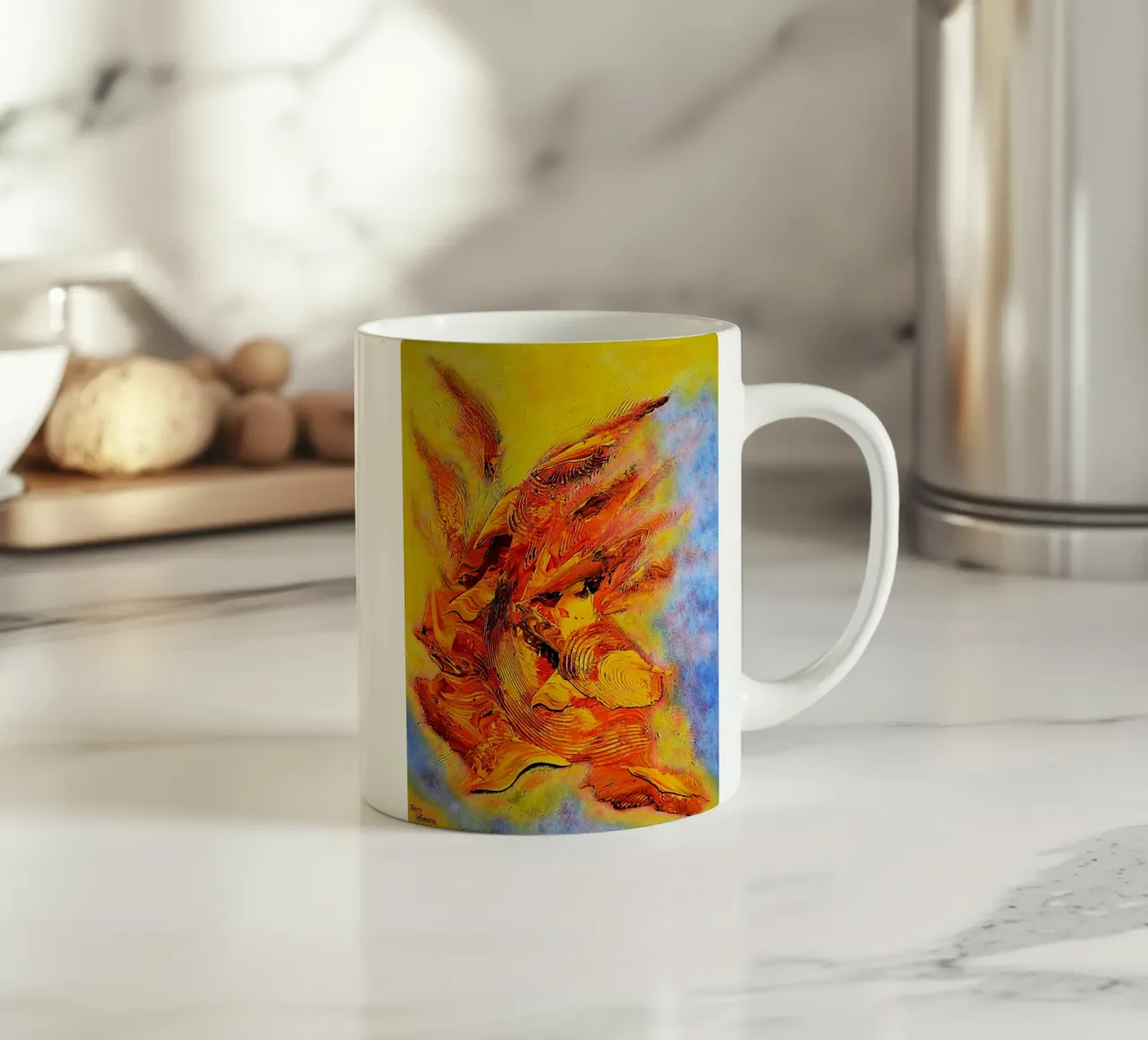 HEAVENLY ABSTRACT tazza in ceramica da Thierry Vobmann Abstract painting