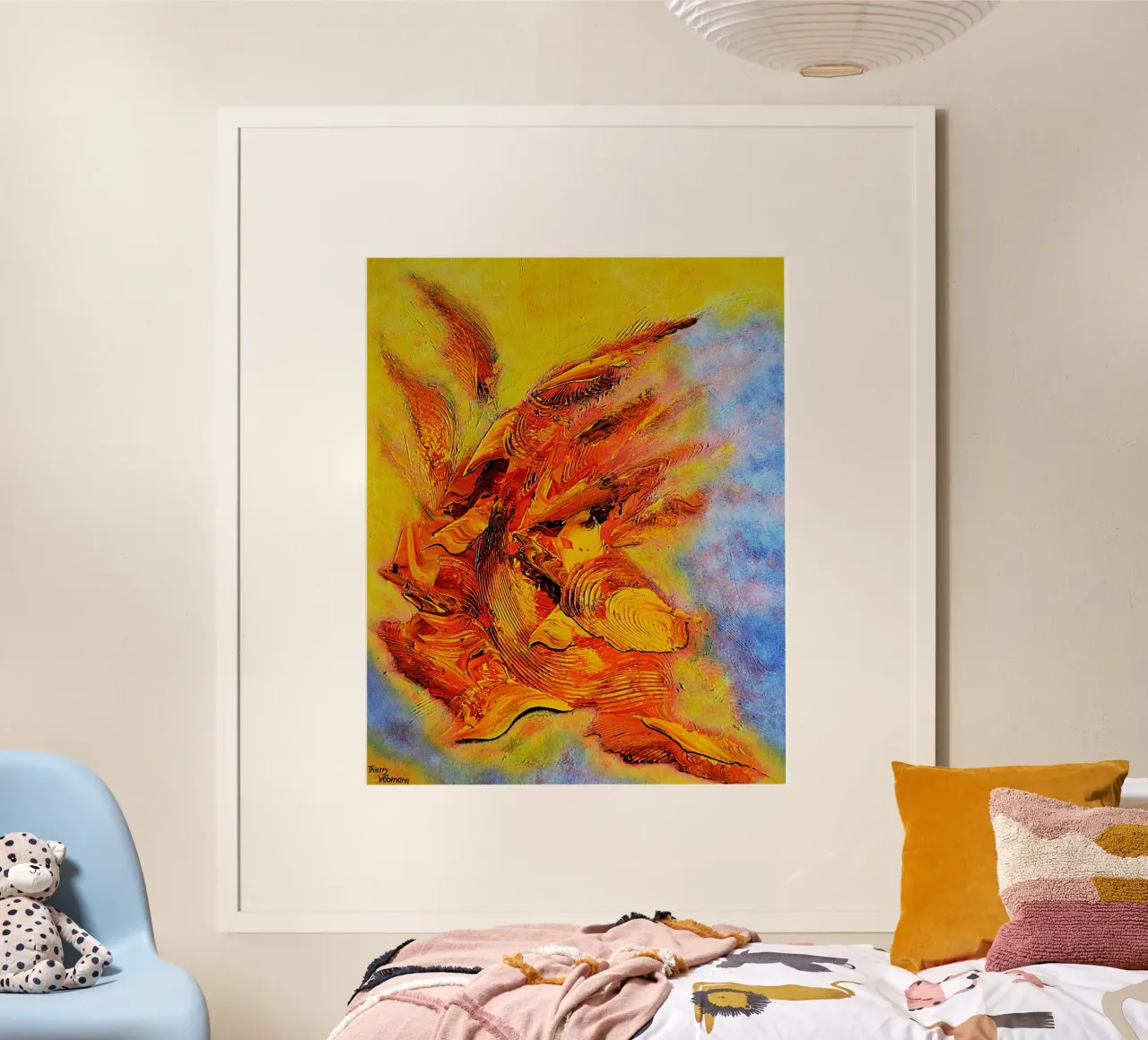 HEAVENLY ABSTRACT poster con telaio in legno da Thierry Vobmann Abstract painting