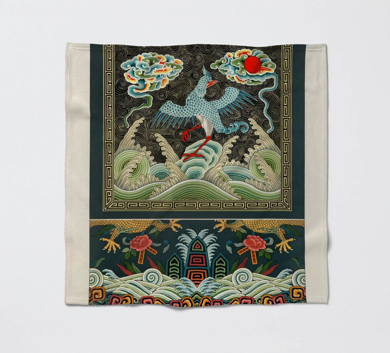 Chinese pattern coperta in pile da vintageshop