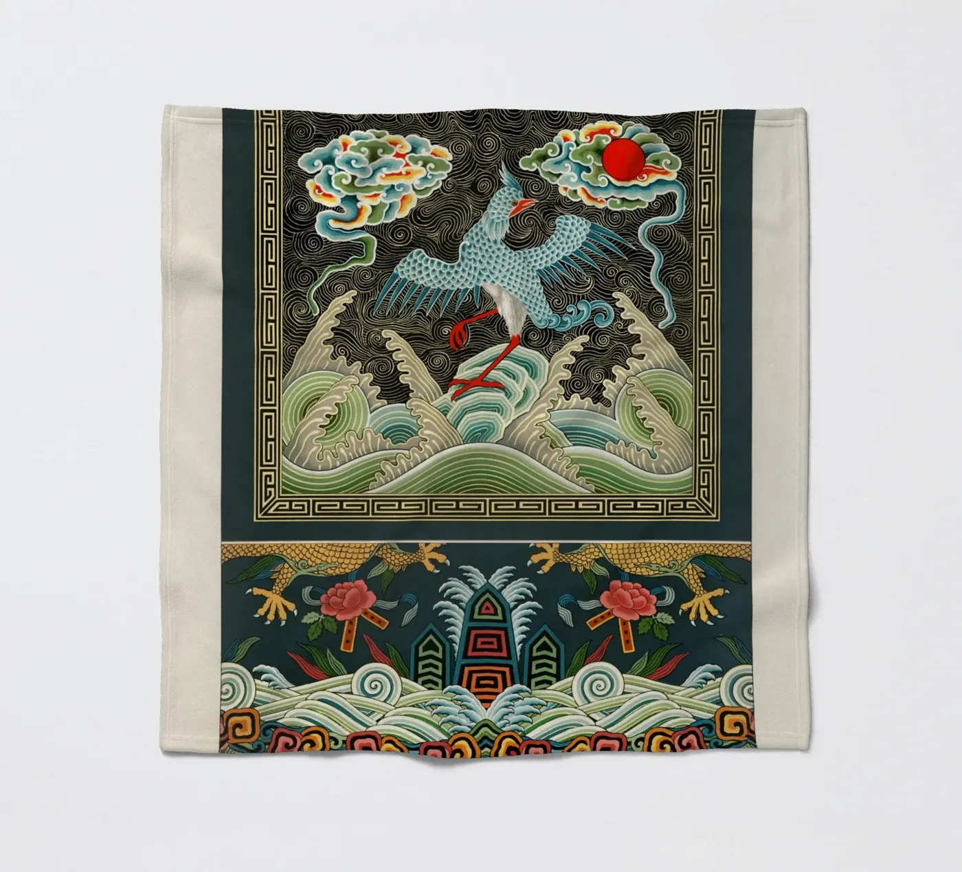 Chinese pattern Fleecedecke von vintageshop