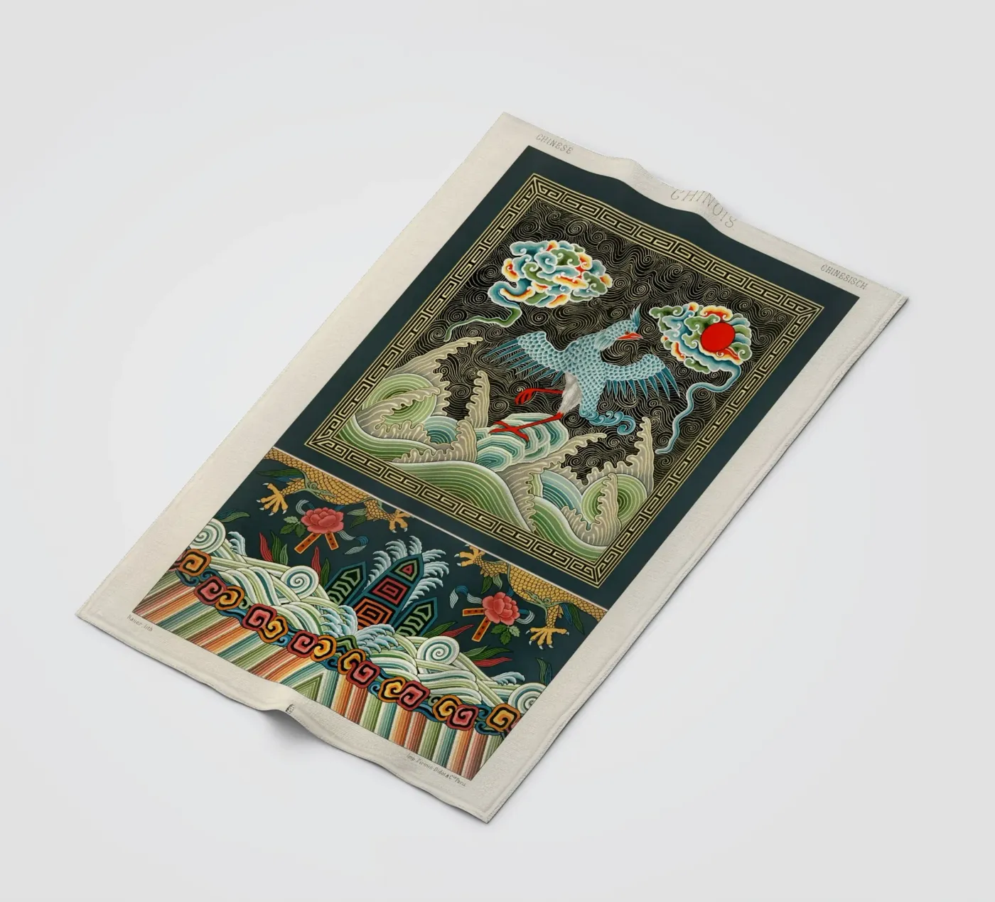 Chinese pattern Fleecedecke von vintageshop