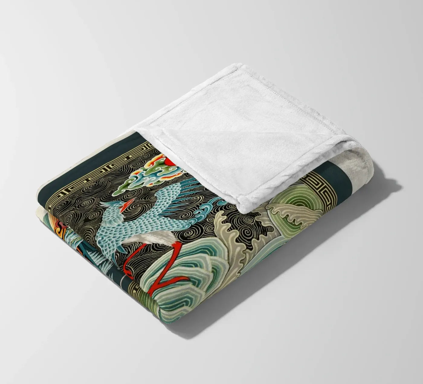 Chinese pattern Fleecedecke von vintageshop