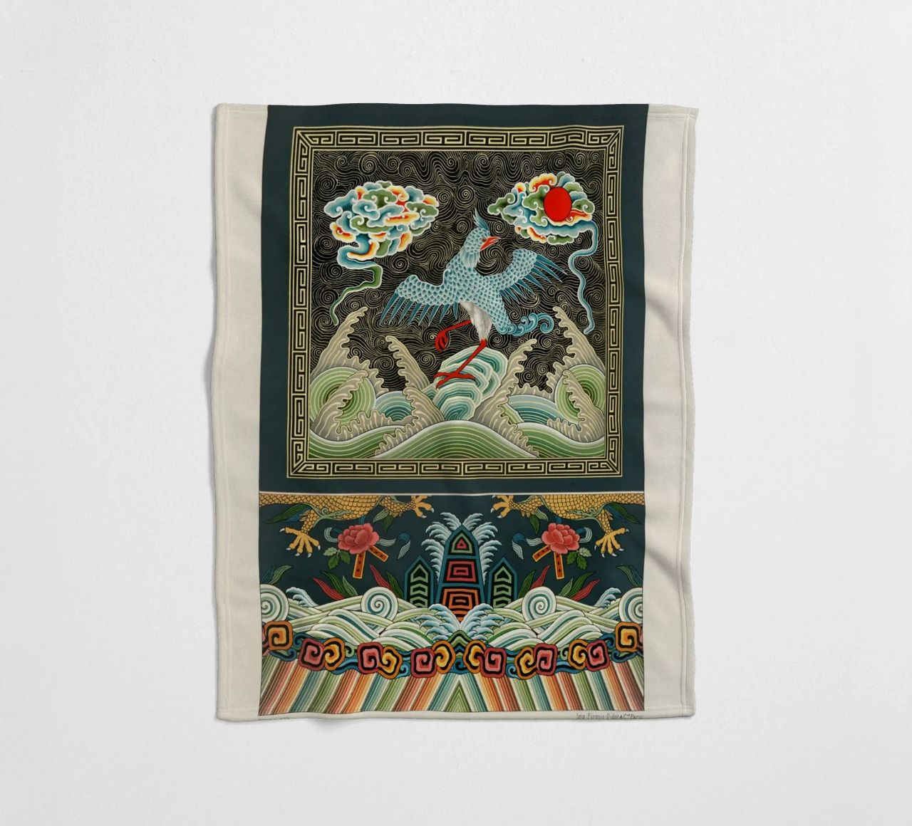 Chinese pattern coperta in pile da vintageshop