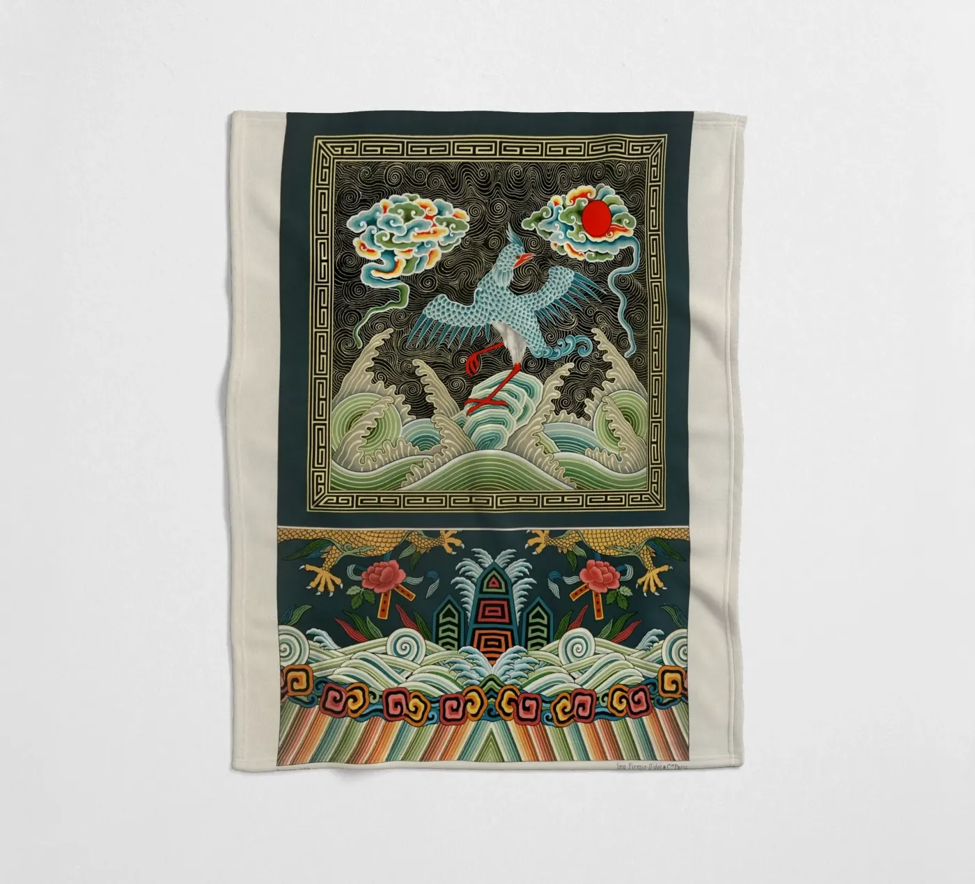 Chinese pattern Fleecedecke von vintageshop