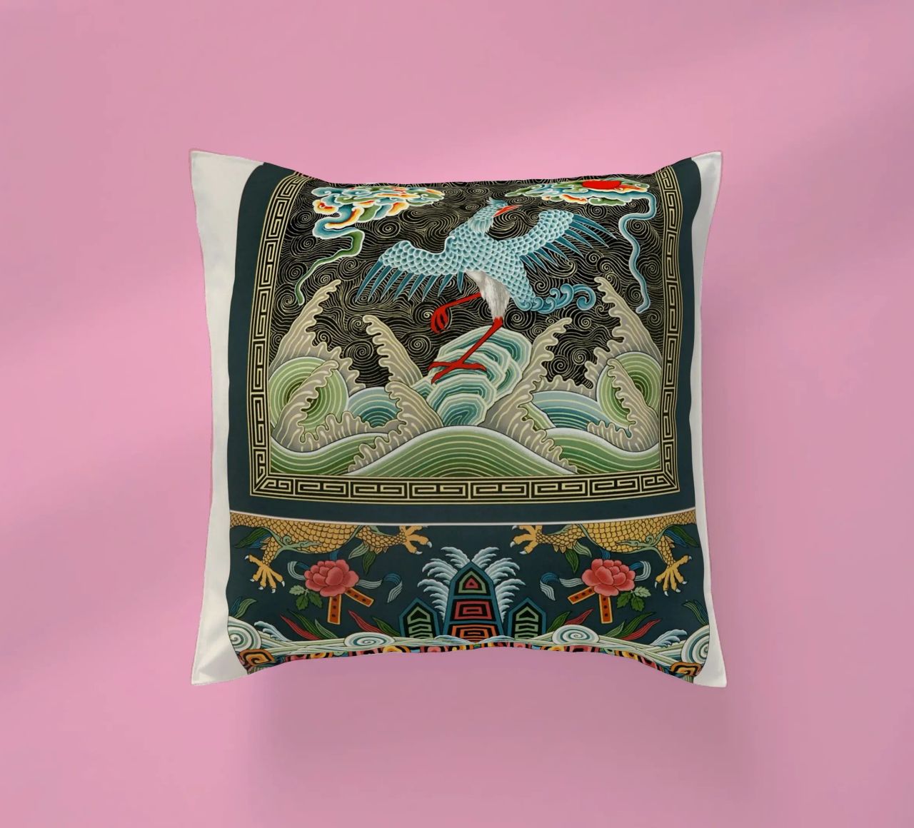 Chinese pattern coussin de vintageshop