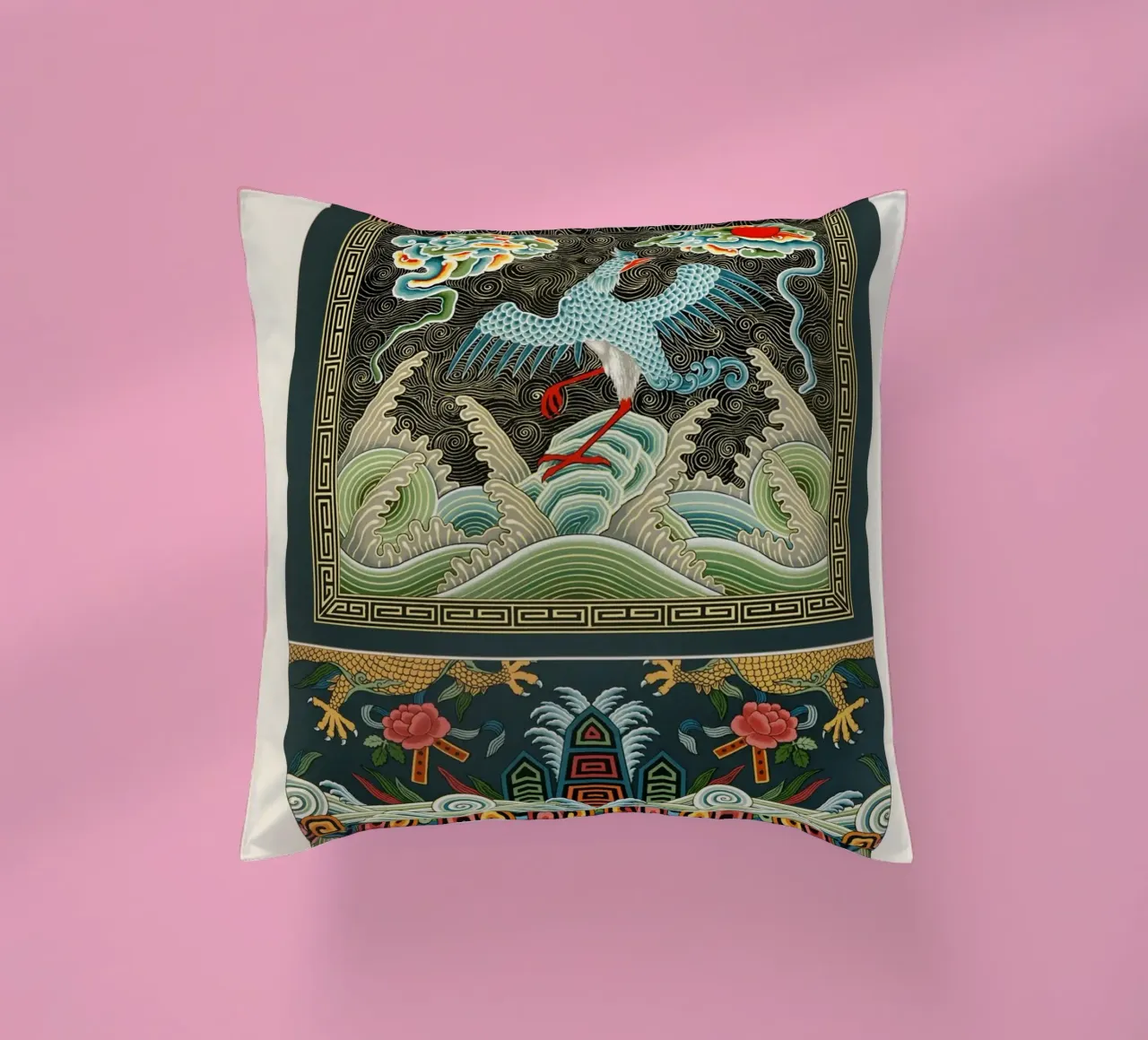 Chinese pattern cuscino da vintageshop