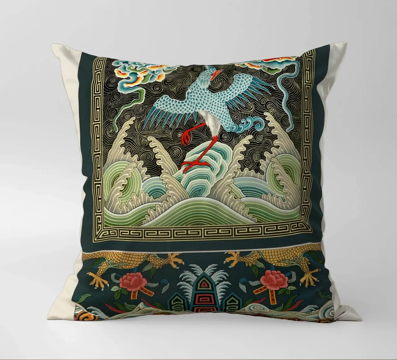 Chinese pattern cuscino da vintageshop