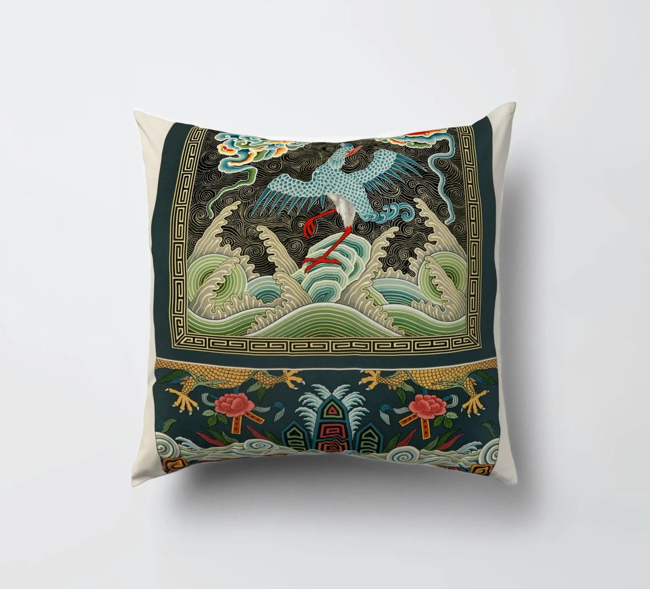 Chinese pattern coussin de vintageshop