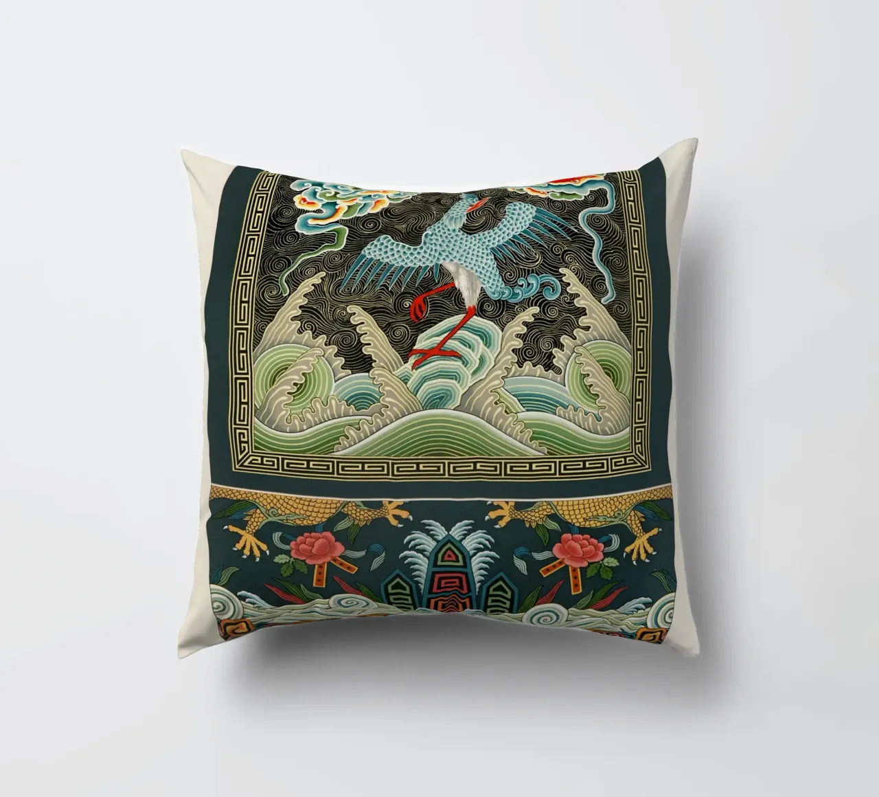 Chinese pattern cuscino da vintageshop