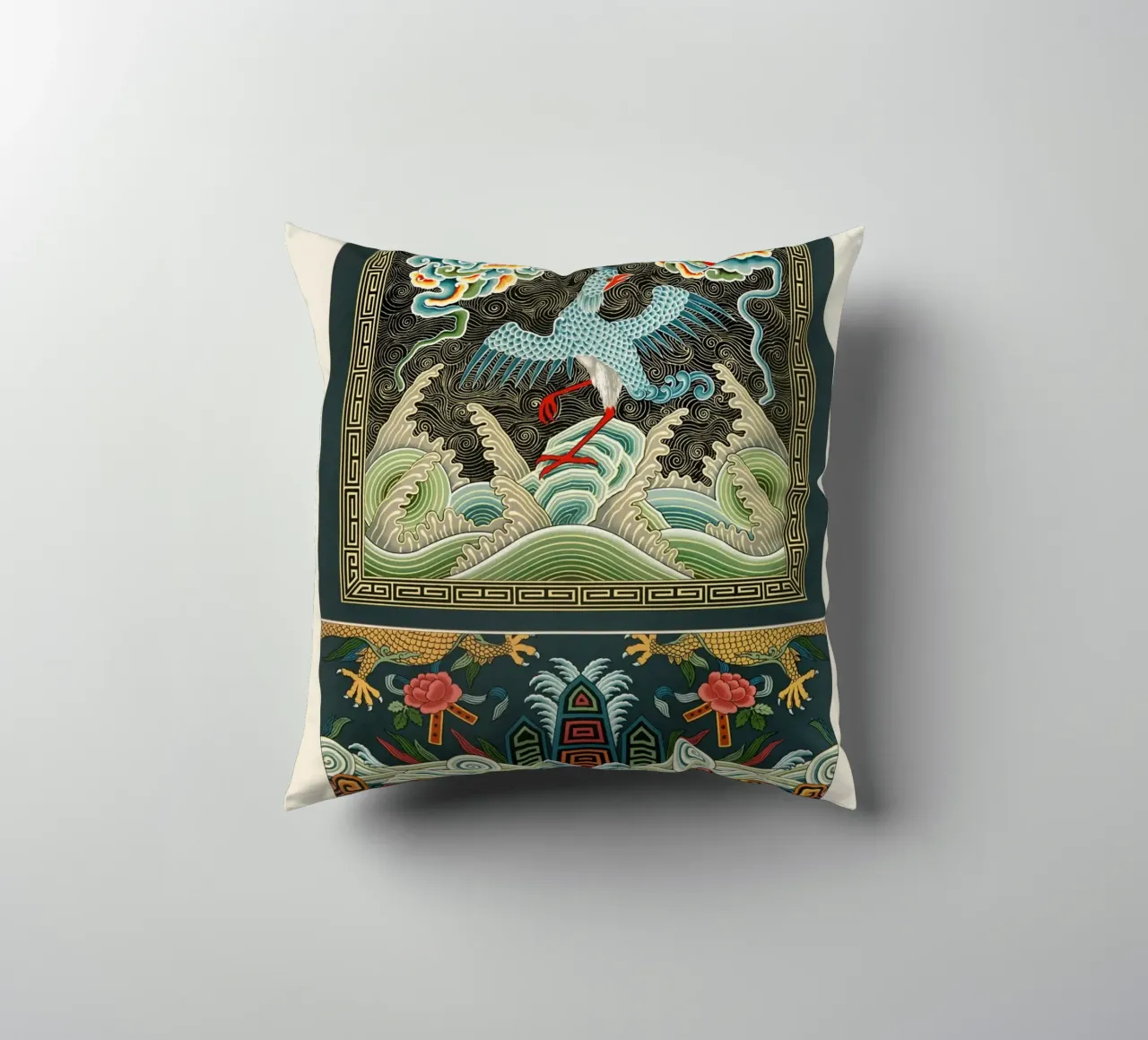 Chinese pattern cuscino da vintageshop