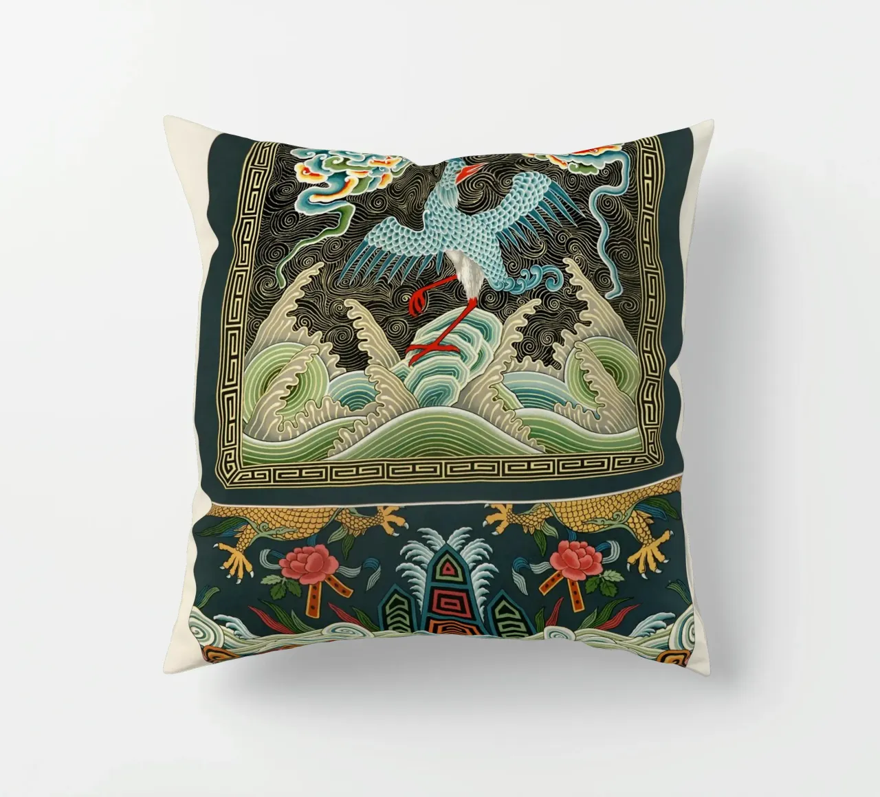 Chinese pattern cuscino da vintageshop