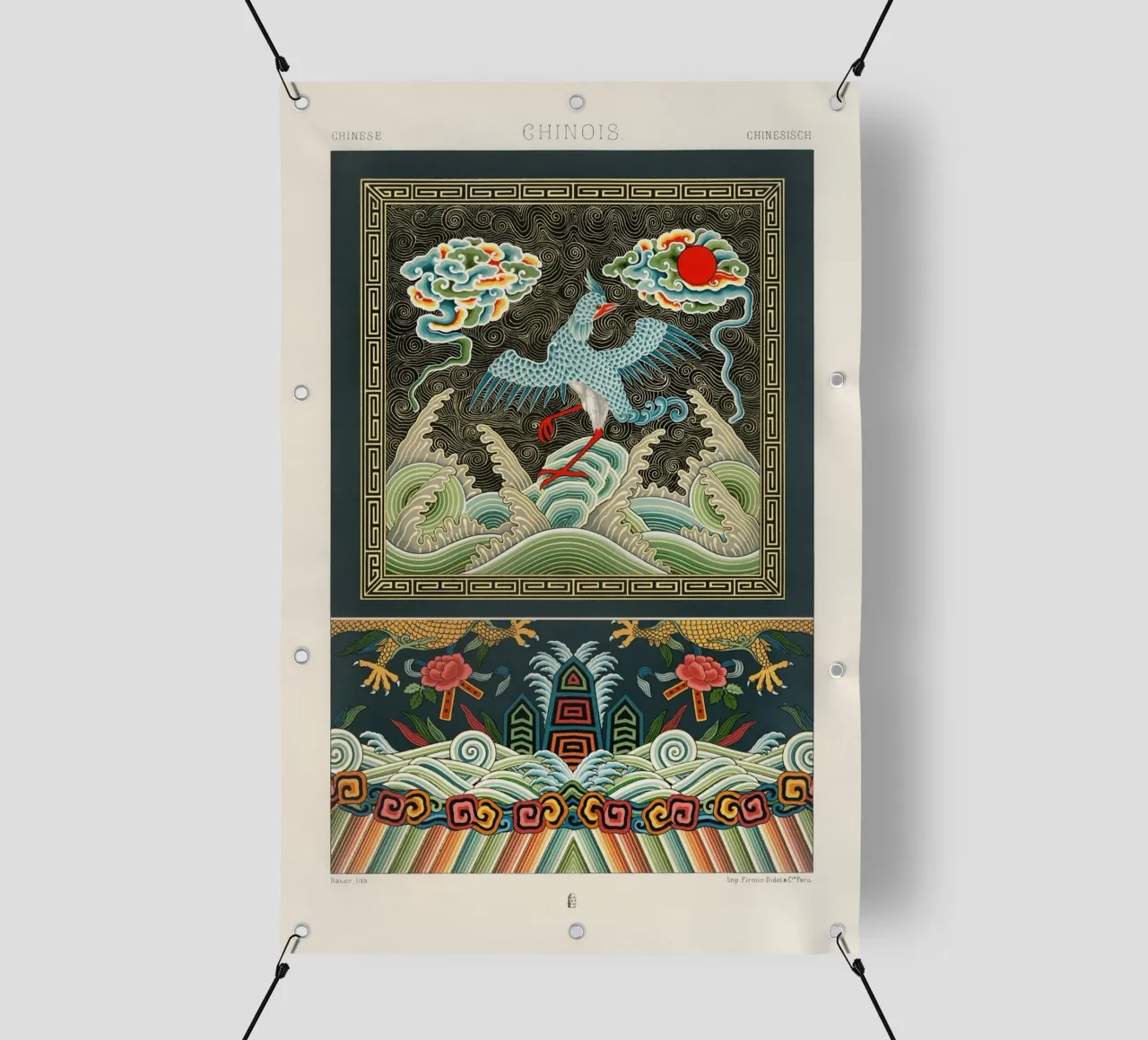 Chinese pattern telo in pvc da vintageshop