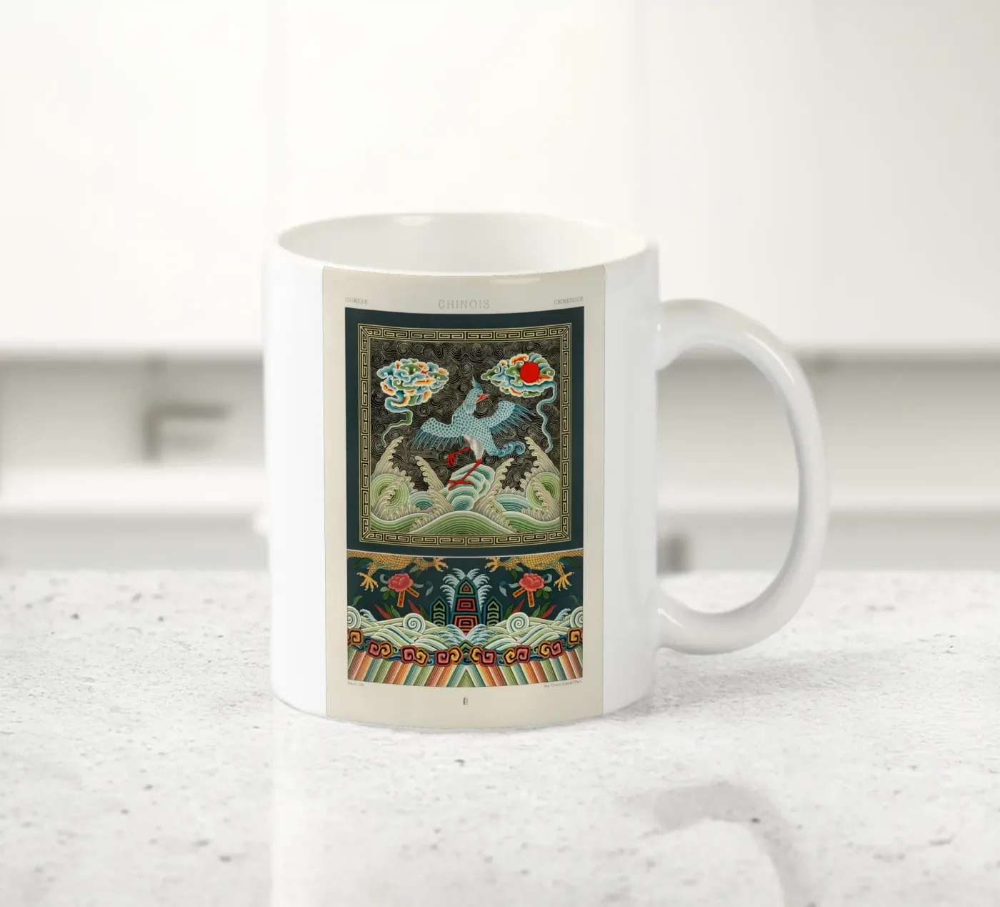 Chinese pattern ceramic mug by vintageshop
