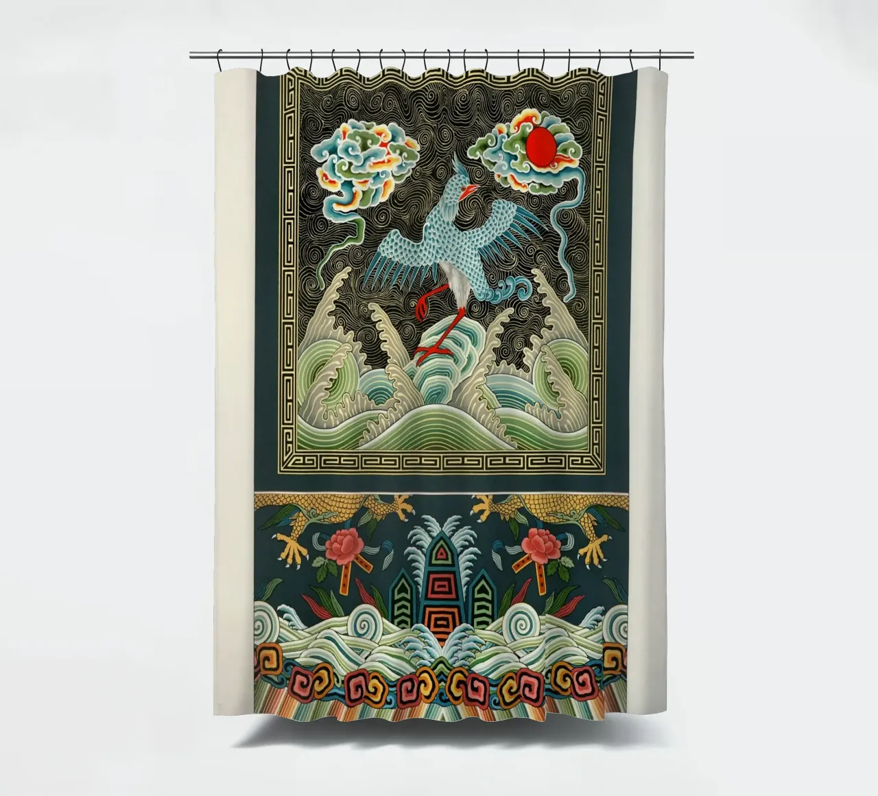 Chinese pattern tenda da doccia da vintageshop