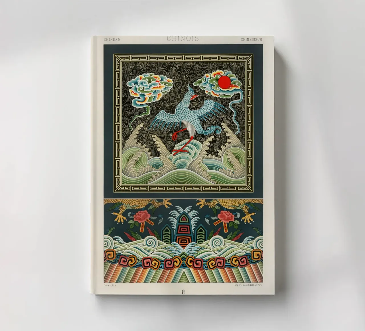 Chinese pattern notebook by vintageshop