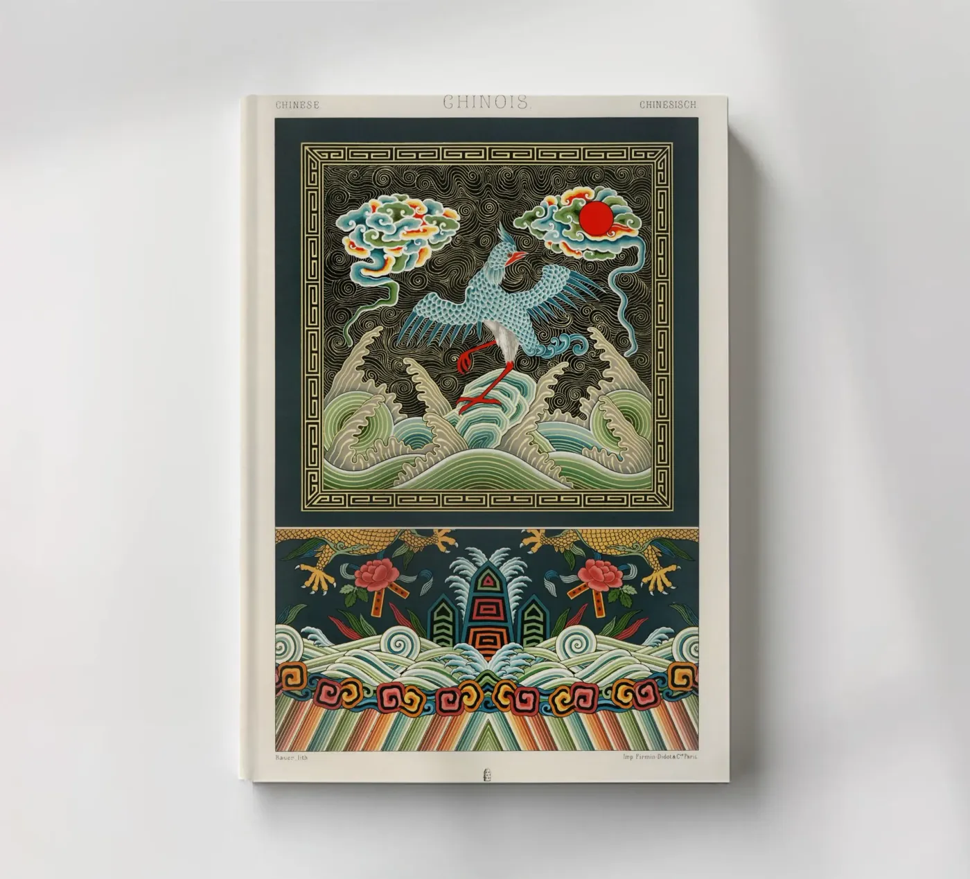 Chinese pattern notebook by vintageshop