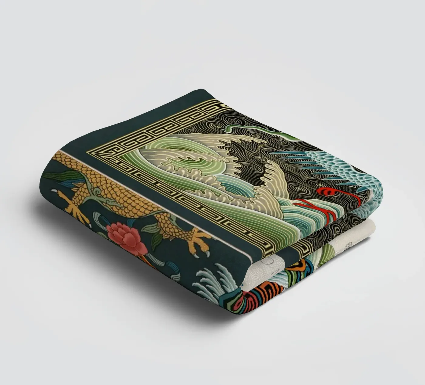 Chinese pattern badhanddoek van vintageshop
