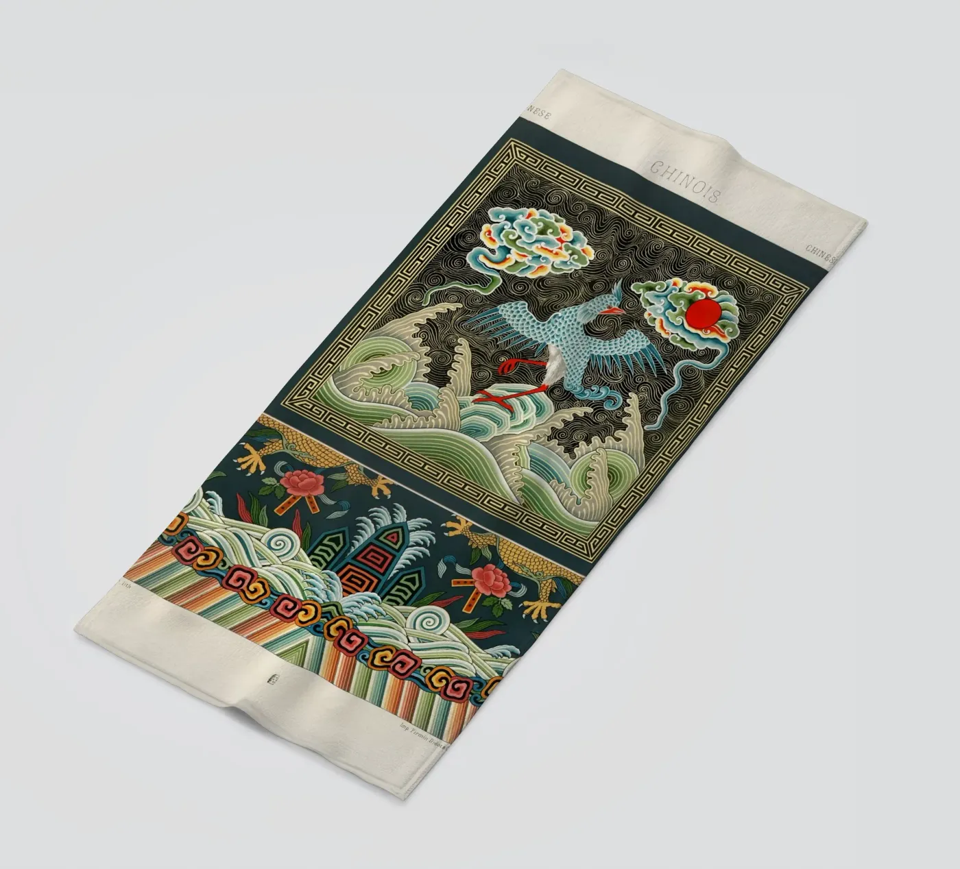Chinese pattern strandhanddoek van vintageshop
