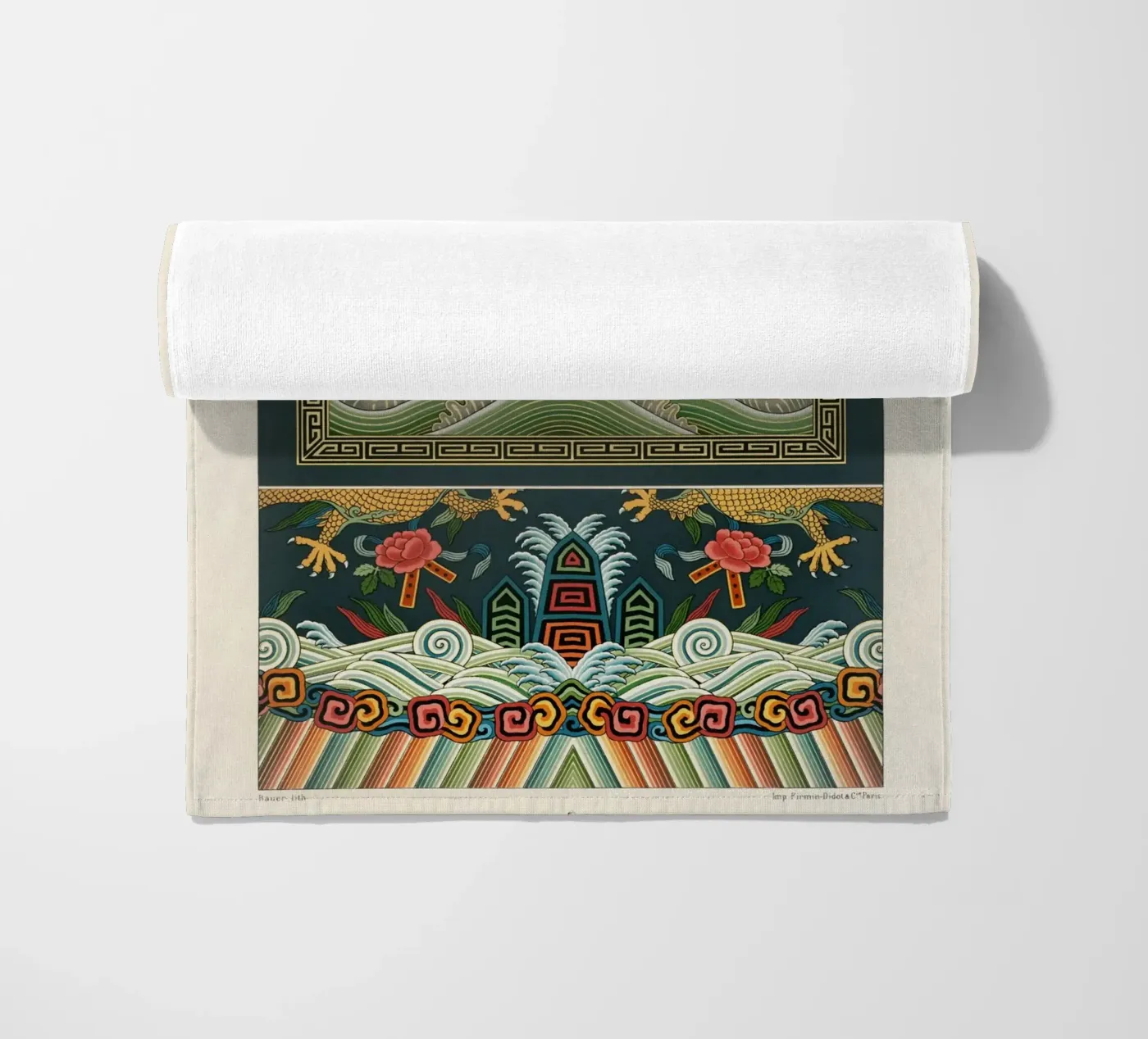 Chinese pattern strandhanddoek van vintageshop
