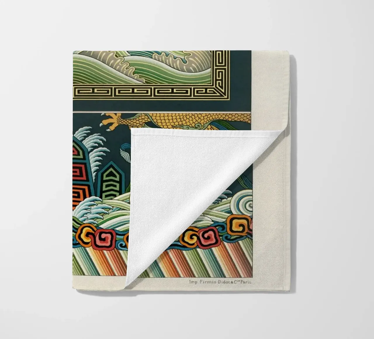 Chinese pattern strandhanddoek van vintageshop