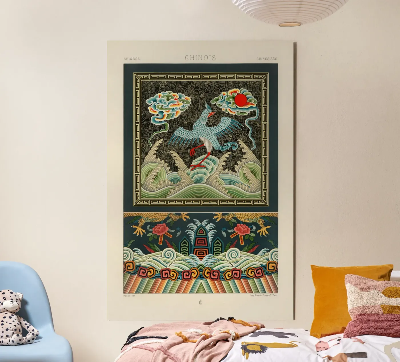 Chinese pattern forex-plaat van vintageshop