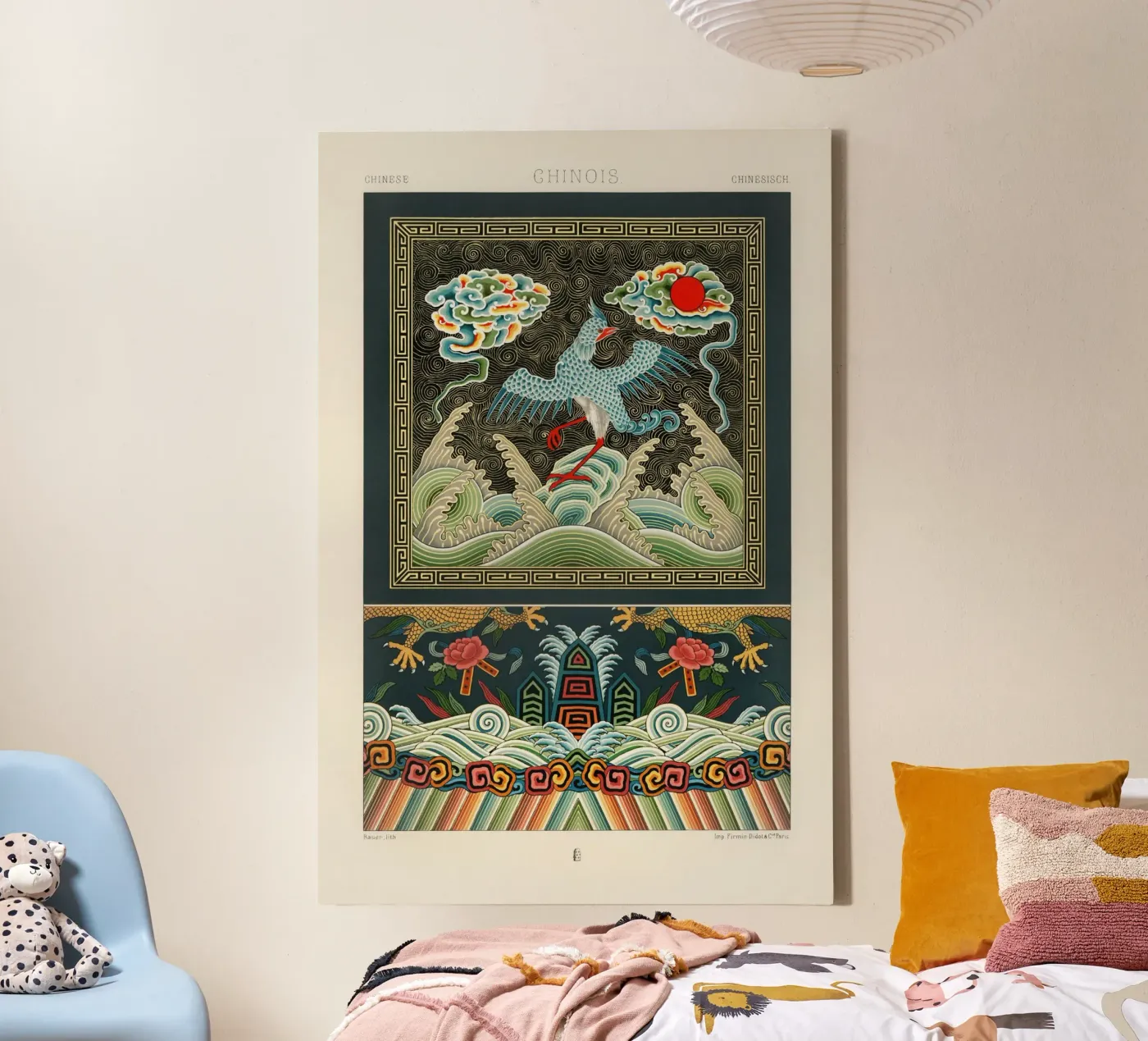 Chinese pattern canvas by vintageshop