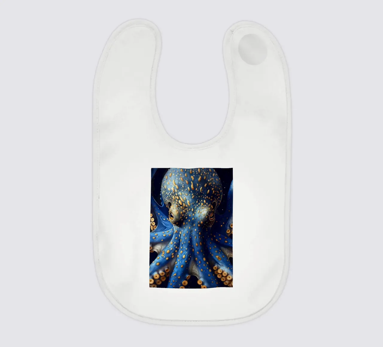 Blauer Octopus Babylätzchen von Lionmixart