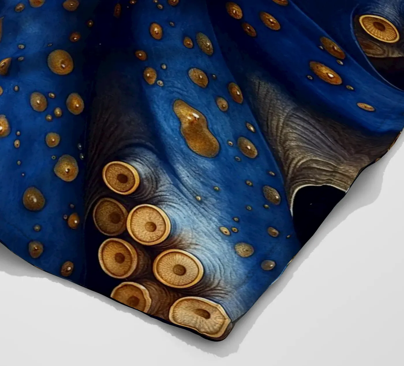 Blauer Octopus Fleecedecke von Lionmixart