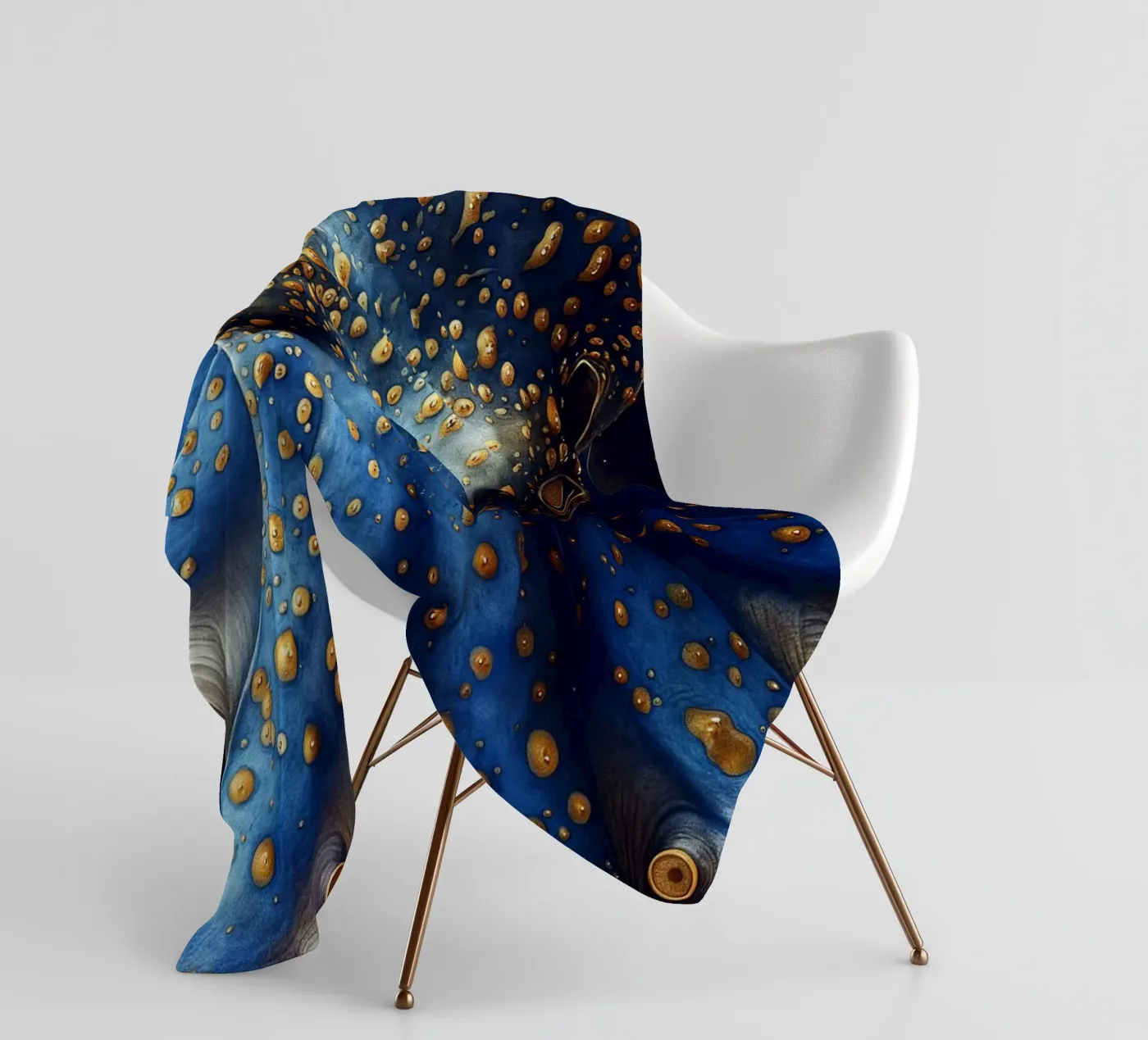 Blauer Octopus Fleecedecke von Lionmixart