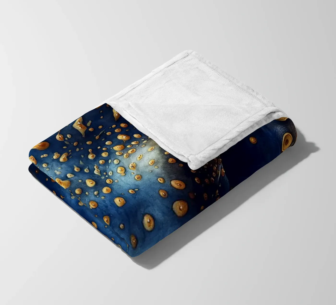 Blauer Octopus Fleecedecke von Lionmixart