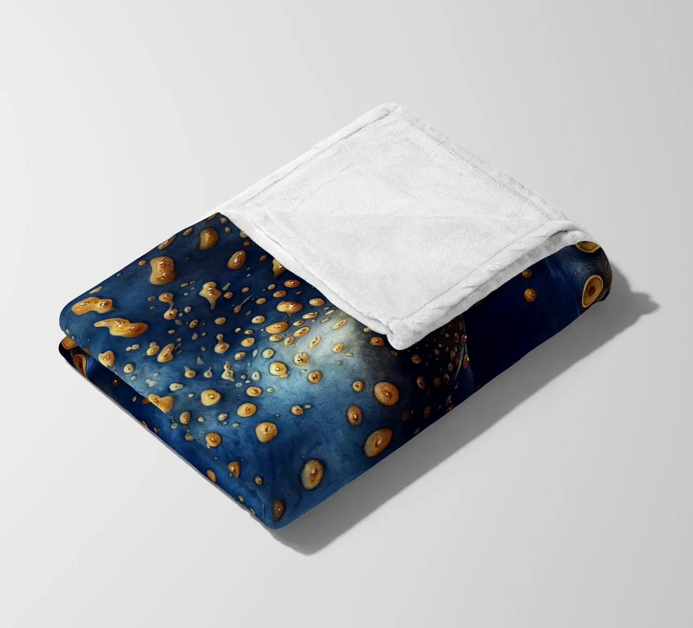 Blauer Octopus Fleecedecke von Lionmixart