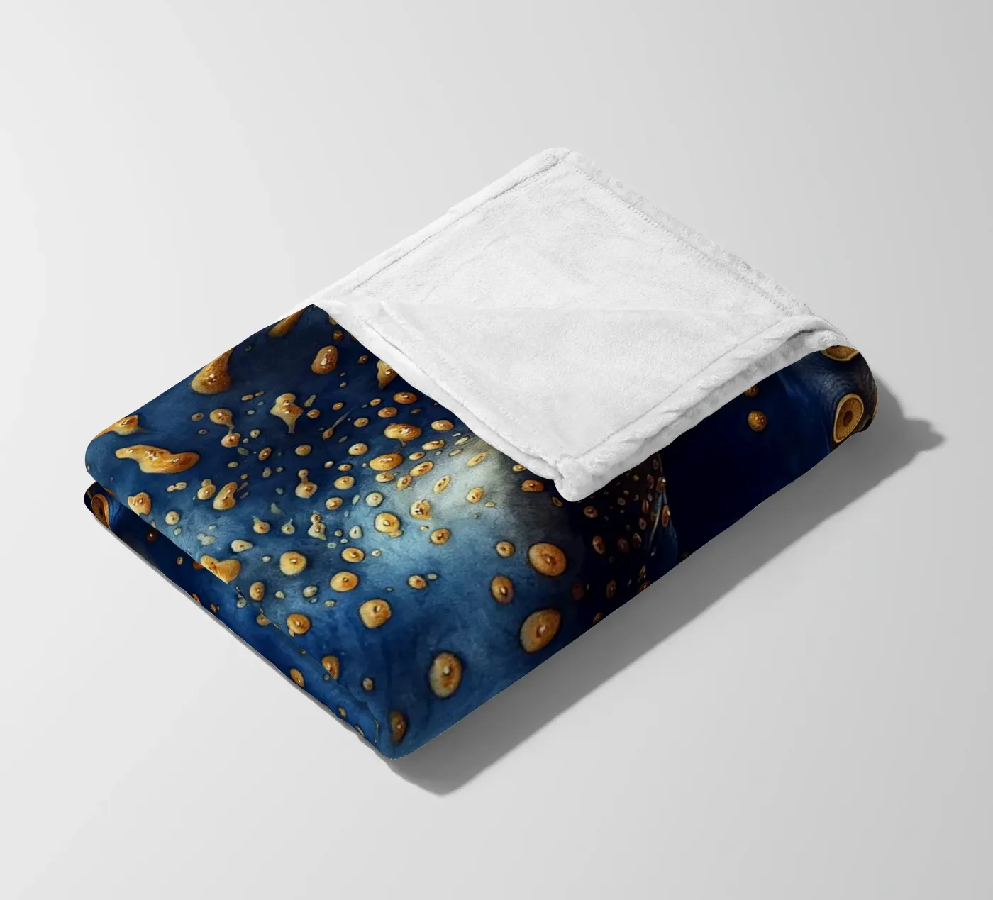 Blauer Octopus Fleecedecke von Lionmixart