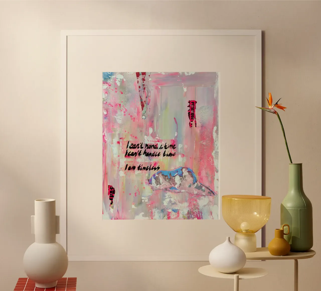 Sincerity No1 poster with wooden frame by PeHa - ART
