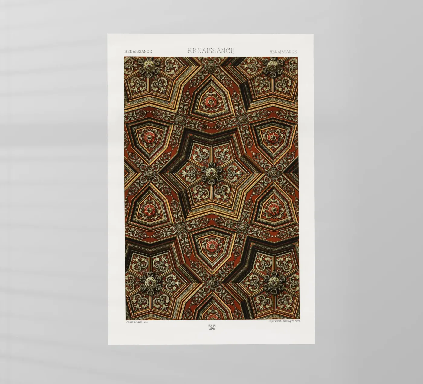 Renaissance pattern backlit folie van vintageshop