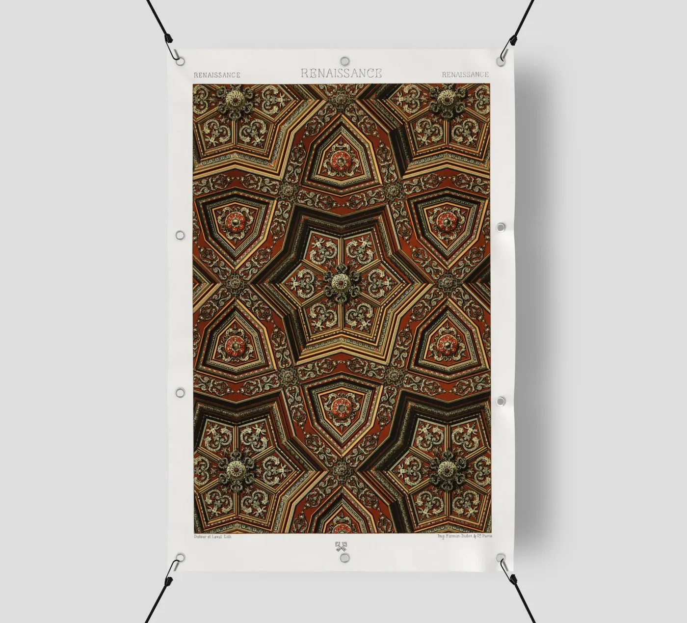 Renaissance pattern telo in pvc da vintageshop